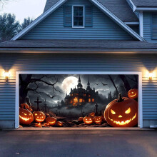 Halloween temetői hátteret 210x480 cm-es vászon transzparens