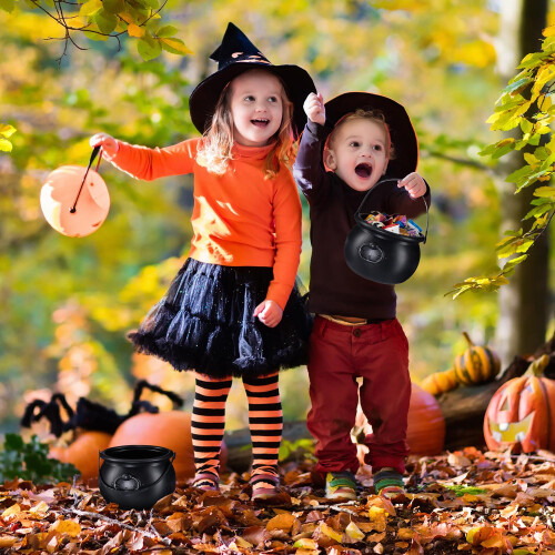 Kessel 2er Set - Schwarze Halloween Deko Töpfe