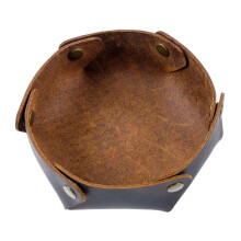 Leather Tray Multifunctional Valet-Tray Office-Desktop Storage Box Jewelry Tray EDC-Dump Tray for Keys Wallet Coins