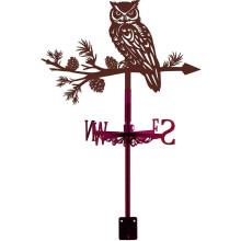 Vintage Owl Weather Vane for Roof Mount – Metal Wind Direction Indicator, Compatible with Farmhouse, Barn, Patio & Yard Decor