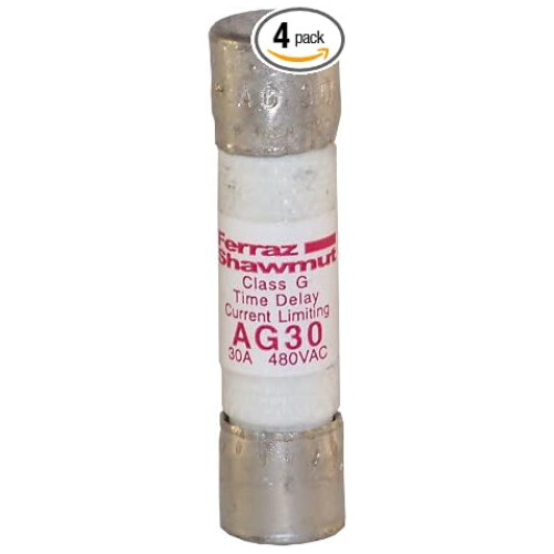 AG30 480V 30A Class G Fuse, 4-Pack