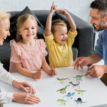 Mini-Dinosaurier-Spielset, 8-teilig, mehrfarbig, aus Kunststoff