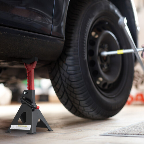 Cavalletti per auto regolabili in altezza da 3 tonnellate, set da 2