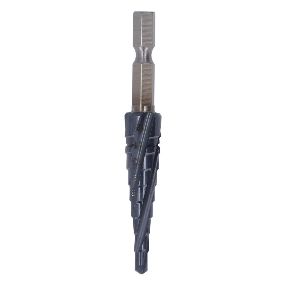Spiral Step Drill Bit 4-12Mm Cobalt 1/4In Shank Multi-Size Cone Bits 8721388041530