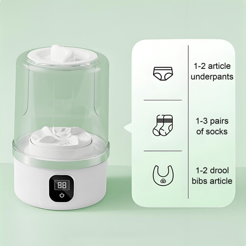 Portable Mini Laundry Washer Rechargeable 2 Wash Modes 2