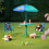4-teiliges Gartenmöbelset für Kinder mit Sonnenschirm 1