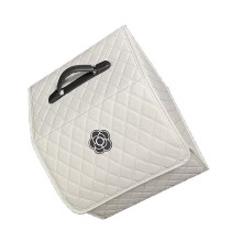 Car Trunk Box White Small PU Leather High Capacity