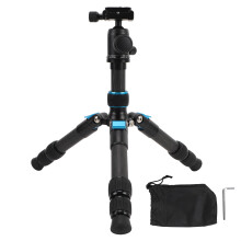 Mini statief met zijdelingse uitbreidingspoort voor microfoon en lamp, antislipvoetjes voor stabiele opnames, 30 mm balhoofd met 360 rotatie voor