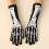 Halloween Skeleton Print Foam Gloves, One Size 4