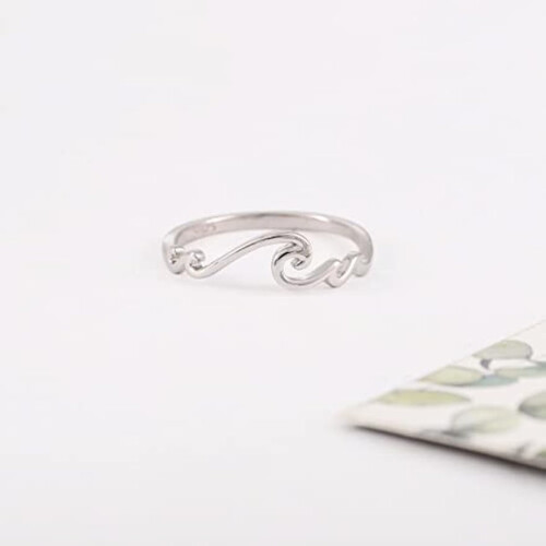 925 Sterling sølv bølgering – minimalistisk stabling 2