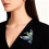 Broche colibri en émail bleu ou rouge, alliage, 4 cm 5