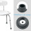 Rubberen slangtips voor badstoel (8 stuks) 2