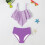 Girls' bikini set with adjustable straps and ruffles, 5
