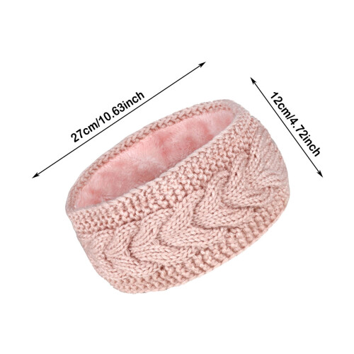 Gestricktes Thermostirnband – mit Acrylfleece gefüttert, 10,6 x 4,7 1