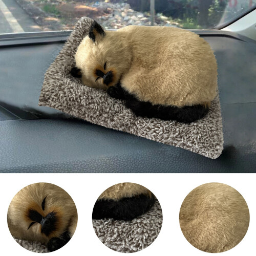 Brinquedo de pelúcia de gato em carvão de bambu com som, 27 x 19 cm (10,6 x 7,5 polegadas) 1