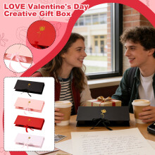 Coffret cadeau Saint-Valentin en forme de cœur, boîte souvenir noire 1
