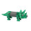 Triceratops Sanserør Grønne 16x6cm 1