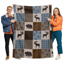 Elk Bear Flanellen Deken 60x80 inch
