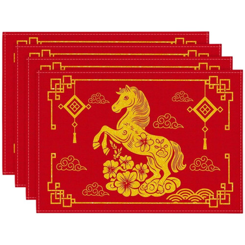 Placemats voor het Chinese Lentefestival (4 stuks)