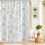 Boho douchegordijn met aquarelprint en eucalyptus, 60x72 inch 1
