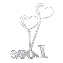 Stanzformen für Metall mit Liebesballon-Motiv, Valentinstag-Stanzformen, Prägeform-Vorlage für Papierbastelarbeiten und Fotoalbum-Dekoration