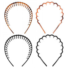 Conjunto de 4 faixas de cabelo femininas antiderrapantes, estilo scrunchie, para meninas.