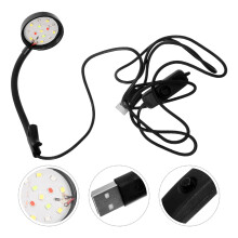 Lampada a LED compatta nera con clip per acquario, ideale per la camera da letto, realizzata con materiale resistente all'usura.