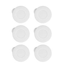 Conjunto de 6 tampas de silicone multiuso para garrafas de leite e outras bebidas, oferecendo vedação perfeita e reutilização.