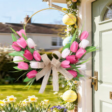 Künstlicher Tulpenkranz, Osterdekoration, 1 Stück