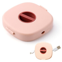 2 az 1-ben kábelfeltekercselő és telefontartó – visszahúzható rendező fülhallgatókhoz, USB-hez és töltőkábelekhez – kompakt