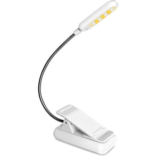 Lampe de lecture à pince avec 9 niveaux de luminosité et
