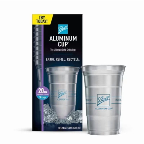 Ball Aluminiumbecher, recycelbar, 20 oz, 10 Stück