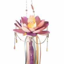 Lanterne Lotus de mi-automne avec motif lapin (1 pièce)