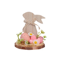 Osterhasen-Holzplakette, 15 cm (5,9 Zoll), rustikale Landhausdeko