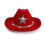 Barn Cowboyhatt Glittrig Stjärnröd 1