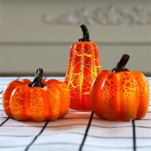 Liekitön, välkkyvä LED-kurpitsakanttila, paristokäyttöinen, hajusteeton aito vaha, oranssi, 2,36 x 2,56", Halloween-sisäkoristeeseen