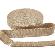 11 meter jute franjeband, 2,5 cm jute kantlint – decoratieve kwastjes voor lampenkappen, gordijnen, knutselprojecten, bruiloften en kerst –