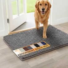 Chenille-Fußmatte 61 x 43 cm – Super saugfähig, schnelltrocknend, rutschfest und maschinenwaschbar – Geeignet für Eingangsbereiche im
