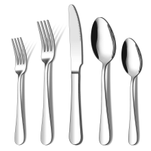 20-delige bestekset, massief roestvrijstalen bestek voor 4 personen, modern en elegant ontwerp, hoogwaardig cadeau