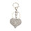 Rhinestone Peach Heart Nøglering Legering Vedhæng 1