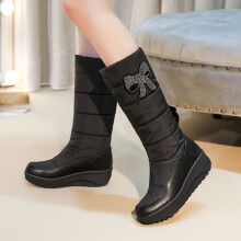 Botas de nieve de invierno FAMTKT para mujer, hasta la pantorrilla, cálidas, gruesas, con plumón, cómodas, ideales para actividades al aire libre.