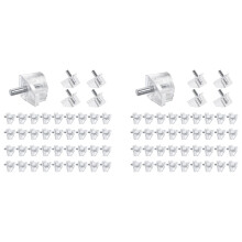 40 pezzi di perni trasparenti da 3 mm per mensole, clip di supporto per mobili da cucina.