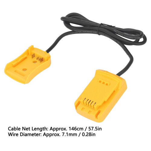 60V Lithium Battery Adapter, 146cm Cord, 1.5mm2 1