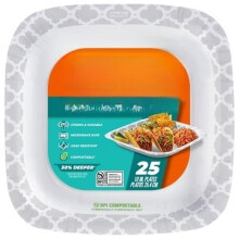 Piatti quadrati usa e getta Hefty Extra Profondi da 25 cm - Confezione da 25