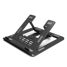 Supporto ergonomico per laptop, elevatore per computer pieghevole con silicone antiscivolo, accesso triangolare per una facile ricarica per gli utenti