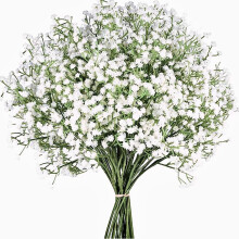 Fiori artificiali di Gypsophila (velo da sposa), 6 pezzi, fiori "effetto realistico" per decorazioni di matrimoni, feste, casa e giardino.