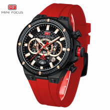 Orologio da polso sportivo da uomo alla moda (cronografo/impermeabile/luminoso/calendario) con cinturino in silicone, orologio al quarzo da uomo
