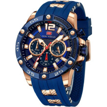 Orologi da uomo unici e casual da polso (cronografo/impermeabile/luminoso/calendario/24 ore) con cinturino in silicone, orologi alla moda per uomo