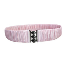 Cinto elástico elegante para cintura, ideal para suéteres, casacos e jaquetas acolchoadas, rosa claro.