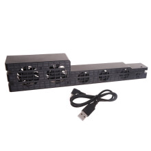 Ventola di raffreddamento esterna USB Super-Turbo con controllo della temperatura per console di gioco e supporto verticale.